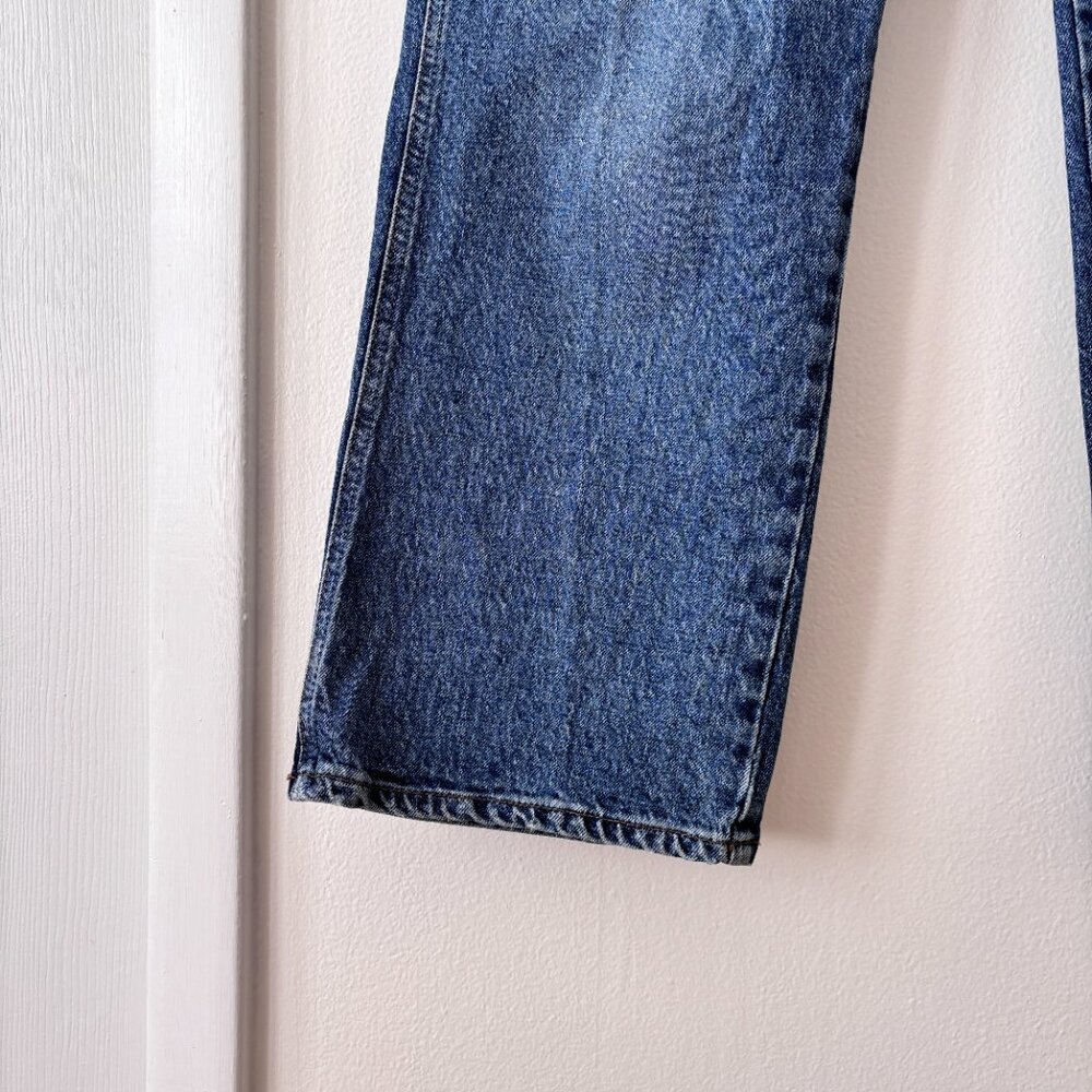 Reformation Alyssa Patch Pocket High Rise Wide Leg Jeans in Anguilla Wash - Picture 6 of 9